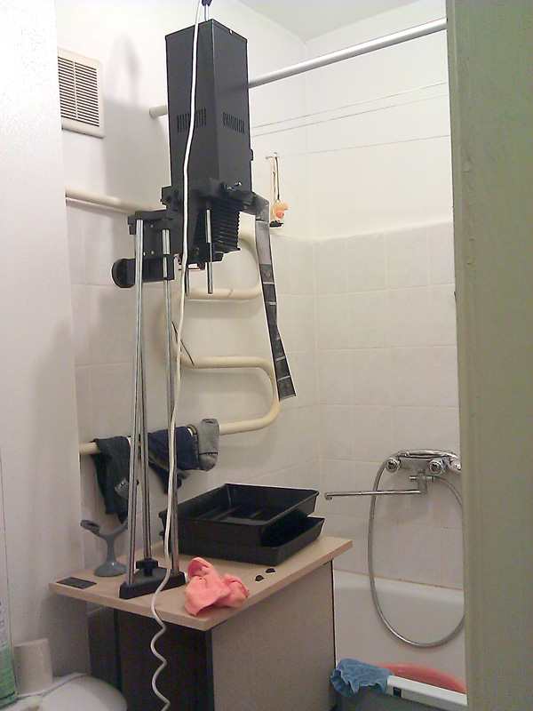 Darkroom in my bathroom, Tomsk, Russia, 2012. Krokus 4SL.